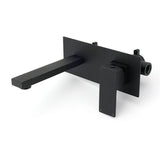 Darrahopens Furniture > Bathroom > Shower Heads & Screens Matt Black Basin Mixer Bathroom Tub Faucet Wall Mount Tap Hot Cold Water Spout