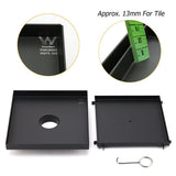Darrahopens Furniture > Bathroom > Shower Heads & Screens Matt Black Bathroom Big 200mm Tile Insert Floor Drain Shower Grate 50mm Outlet