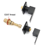 Darrahopens Furniture > Bathroom > Shower Heads & Screens Matt Black Brass 1/4 Turn Round Hot Cold Tap Wall Set For Shower Vanity Spout
