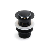 Darrahopens Furniture > Bathroom > Shower Heads & Screens Matt Black Brass 32mm Push Pop Up Waste Plug Overflow Basin Sink Drain Outlet