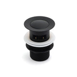 Darrahopens Furniture > Bathroom > Shower Heads & Screens Matt Black Brass 32mm Push Pop Up Waste Plug Overflow Basin Sink Drain Outlet
