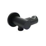 Darrahopens Furniture > Bathroom > Shower Heads & Screens Matt Black Brass Hand Shower Bracket Swivel Holder Wall Elbow Connector Water Inlet Kit