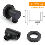 Darrahopens Furniture > Bathroom > Shower Heads & Screens Matt Black Dual Shower Large 12" Square Head Handheld Adjustable Silde Rail Set Twin Taps