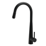 Darrahopens Furniture > Bathroom > Shower Heads & Screens Matt Black Pull Out Long Hose Kitchen Sink Tap Round Basin Mixer Faucet Spout