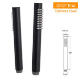 Matt Black Round 250mm Rain Shower Head Brass Handheld Slide Rail Riser Arm Set | darrahopens.com.au Premium AU Stock