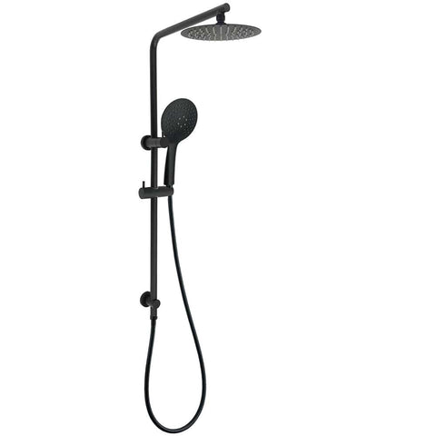 Matt Black Round 8" Shower Head Sliding Rail Arm 3 Modes Handheld Arm Dual Combo | darrahopens.com.au Premium AU Stock