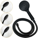 Darrahopens Furniture > Bathroom > Shower Heads & Screens Matt Black Round 9" Rainfall Head Handheld Sliding Rail Wall Arm Dual Shower Mixer Set