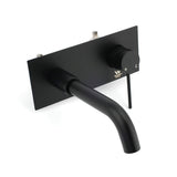 Darrahopens Furniture > Bathroom > Shower Heads & Screens Matt Black Round Basin Mixer Bathtub Wall Mounted Faucet Tap Laundry Spout Set