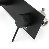 Darrahopens Furniture > Bathroom > Shower Heads & Screens Matt Black Round Basin Mixer Bathtub Wall Mounted Faucet Tap Laundry Spout Set