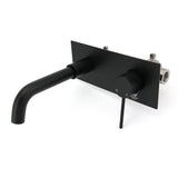 Darrahopens Furniture > Bathroom > Shower Heads & Screens Matt Black Round Basin Mixer Bathtub Wall Mounted Faucet Tap Laundry Spout Set