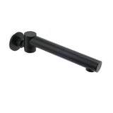 Darrahopens Furniture > Bathroom > Shower Heads & Screens Matt Black Round Basin Wall Mounted Spout Faucet Outlet 180° Swivel Tap Watermark