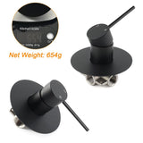 Darrahopens Furniture > Bathroom > Shower Heads & Screens Matt Black Round Bath Concealed Shower Mixer Valve Hot Cold Water Tap Watermark