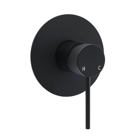 Matt Black Round Bath Concealed Shower Mixer Valve Hot Cold Water Tap Watermark | darrahopens.com.au Premium AU Stock