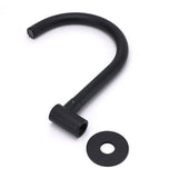 Darrahopens Furniture > Bathroom > Shower Heads & Screens Matt Black Round Gooseneck Arm Faucet Outlet Wall Mounted Bath Tub Filler Spout