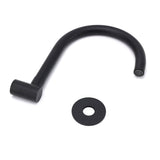 Darrahopens Furniture > Bathroom > Shower Heads & Screens Matt Black Round Gooseneck Arm Faucet Outlet Wall Mounted Bath Tub Filler Spout