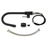 Matt Black Round Pull Out Down Kitchen Sink Tap Laundry Basin Mixer 2 Way Spout | darrahopens.com.au Premium AU Stock