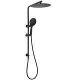 Darrahopens Furniture > Bathroom > Shower Heads & Screens Matt Black Shower Set 12" Large Rain Head Handheld Sliding Rail Arm Round WELS