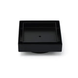 Darrahopens Furniture > Bathroom > Shower Heads & Screens Matt Black Square 100x100mm Tile Insert Floor Drain Shower Grate 80mm Outlet Waste