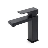Darrahopens Furniture > Bathroom > Shower Heads & Screens Matt Black Square Basin Counter Flick Mixer Tap Bathroom Vanity Faucet Outlet