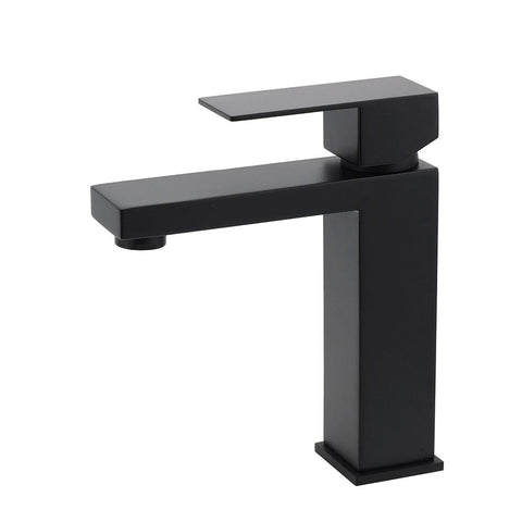 Darrahopens Furniture > Bathroom > Shower Heads & Screens Matt Black Square Basin Counter Flick Mixer Tap Bathroom Vanity Faucet Outlet