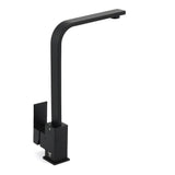 Darrahopens Furniture > Bathroom > Shower Heads & Screens Matt Black Square Gooseneck 360 Swivel Laundry Sink Kitchen Mixer Faucet Tapware