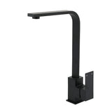 Darrahopens Furniture > Bathroom > Shower Heads & Screens Matt Black Square Gooseneck 360 Swivel Laundry Sink Kitchen Mixer Faucet Tapware