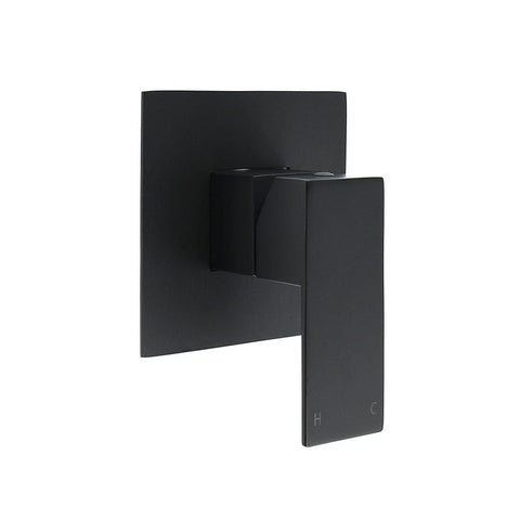 Darrahopens Furniture > Bathroom > Shower Heads & Screens Matt Black Square Shower Mixer Hot Cold Tap Ceramic Cartridge Spindle Watermark