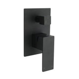 Darrahopens Furniture > Bathroom > Shower Heads & Screens Matt Black Square Stainless Steel Shower Mixer 2 Way Bath Set Diverter Watermark