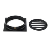 Darrahopens Furniture > Bathroom > Shower Heads & Screens Matt Black Stainless Steel 85x85mm Small Square Shower Grate Floor Drain 72mm Outlet