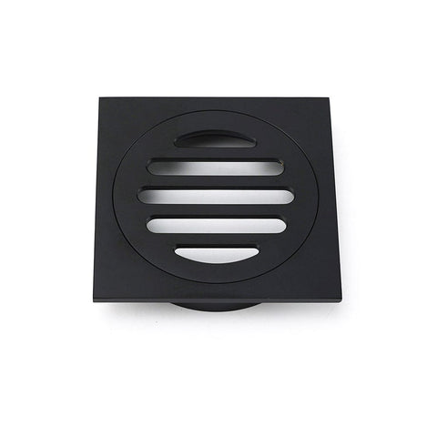 Darrahopens Furniture > Bathroom > Shower Heads & Screens Matt Black Stainless Steel 85x85mm Small Square Shower Grate Floor Drain 72mm Outlet