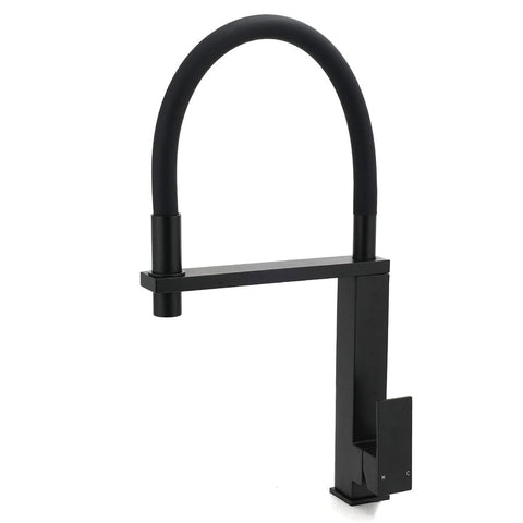 Darrahopens Furniture > Bathroom > Shower Heads & Screens Matt Black Swivel Kitchen Sink Basin Mixer Swivel Faucet Tapware Pull Out Spout