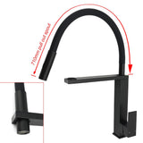 Darrahopens Furniture > Bathroom > Shower Heads & Screens Matt Black Swivel Kitchen Sink Basin Mixer Swivel Faucet Tapware Pull Out Spout