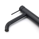 Darrahopens Furniture > Bathroom > Shower Heads & Screens Matt Black Tall Laundry Round Curve Spout Basin Mixer Vanity Sink Faucet Tapware