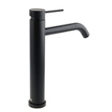 Darrahopens Furniture > Bathroom > Shower Heads & Screens Matt Black Tall Laundry Round Curve Spout Basin Mixer Vanity Sink Faucet Tapware
