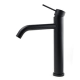 Darrahopens Furniture > Bathroom > Shower Heads & Screens Matt Black Tall Laundry Round Curve Spout Basin Mixer Vanity Sink Faucet Tapware
