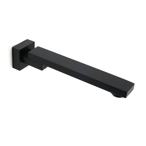 Darrahopens Furniture > Bathroom > Shower Heads & Screens Matte Black Square Bathtub Faucet 180° Swivel Water Spout Outlet Basin Watermark