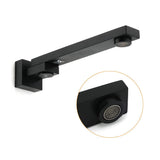 Darrahopens Furniture > Bathroom > Shower Heads & Screens Matte Black Square Bathtub Faucet 180° Swivel Water Spout Outlet Basin Watermark