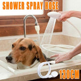 Darrahopens Furniture > Bathroom > Shower Heads & Screens Pet Shower Spray  Hose Single Tap Sink Bath Washing Holder Dog Head  Attachment
