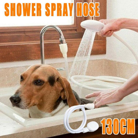 Darrahopens Furniture > Bathroom > Shower Heads & Screens Pet Shower Spray  Hose Single Tap Sink Bath Washing Holder Dog Head  Attachment