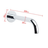 Polisehd Chrome Round 200mm Length Faucet Outlet Bath Tub Water Filler Spout Kit | darrahopens.com.au Premium AU Stock