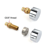 Darrahopens Furniture > Bathroom > Shower Heads & Screens Polished Chrome Round 1/4 Turn Twin Shower Taps Set Hot Cold Water Switch Mixer