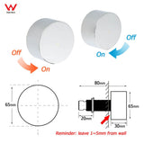 Darrahopens Furniture > Bathroom > Shower Heads & Screens Polished Chrome Round 1/4 Turn Twin Shower Taps Set Hot Cold Water Switch Mixer