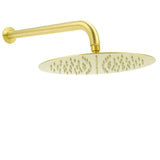 PVD Brushed Gold 12" Shower Rain Head 355mm Straight Wall Mount Arm Bathroom Set | darrahopens.com.au Premium AU Stock