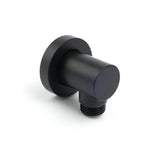 Darrahopens Furniture > Bathroom > Shower Heads & Screens Round Brass Black Standard G1/2" Inch End Flexible Shower Elbow Connector Water Inlet