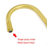 Darrahopens Furniture > Bathroom > Shower Heads & Screens Round Brushed Gold Pull Out Kitchen Sink Tap Basin Mixer Faucet Flexible Spout