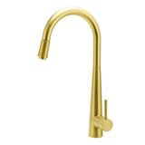 Darrahopens Furniture > Bathroom > Shower Heads & Screens Round Brushed Gold Pull Out Kitchen Sink Tap Basin Mixer Faucet Flexible Spout