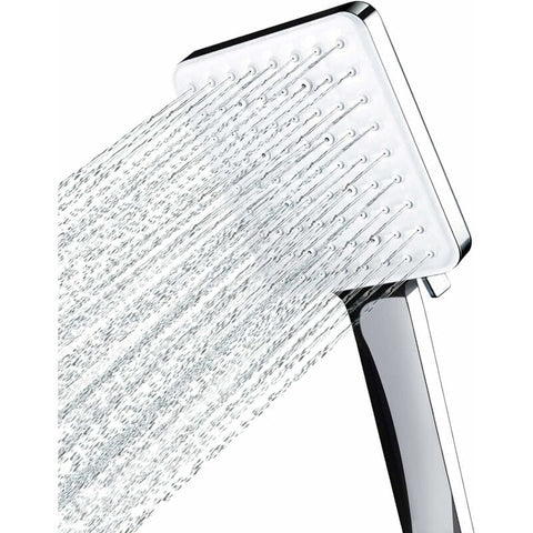 Shower Head, Large Square Shower Head With One-Hand Control, High Pressure Shower Head With 6 Shower Modes, Chrome | darrahopens.com.au Premium AU Stock