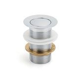 Darrahopens Furniture > Bathroom > Shower Heads & Screens Silver 32mm Pop Up Push Brass Plug Without Overflow Basin Drain Waste Watermark