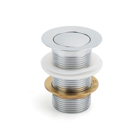 Darrahopens Furniture > Bathroom > Shower Heads & Screens Silver 32mm Pop Up Push Brass Plug Without Overflow Basin Drain Waste Watermark