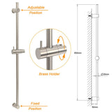 Darrahopens Furniture > Bathroom > Shower Heads & Screens Solid Brass Brushed Nickel Long Sliding Rail Bar Swivel Handheld Shower Holder